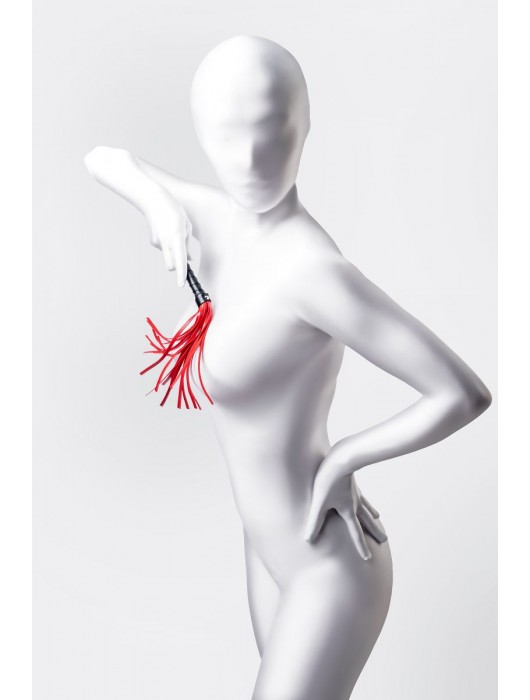 Красно-черный флоггер Anonymo - 28 см. - ToyFa - купить с доставкой в Мытищах