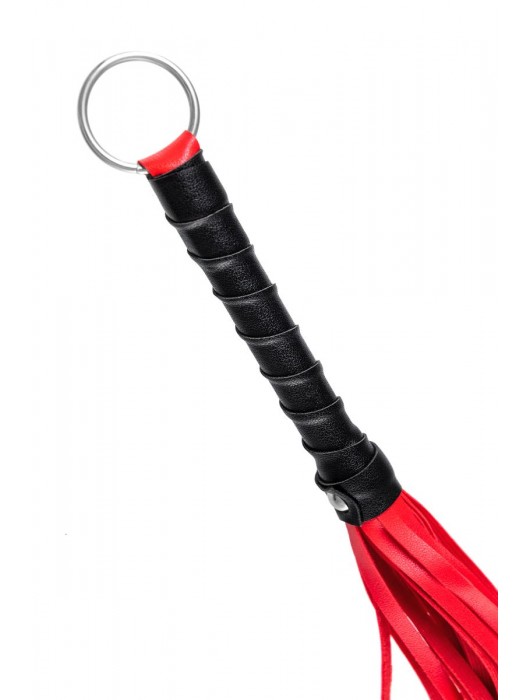Красно-черный флоггер Anonymo - 28 см. - ToyFa - купить с доставкой в Мытищах