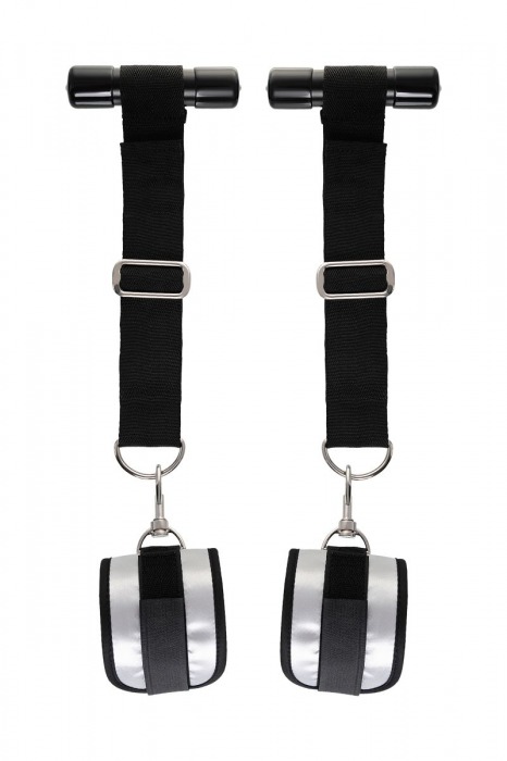 Черно-серебристые фиксаторы для рук на дверь Anonymo - ToyFa - купить с доставкой в Мытищах