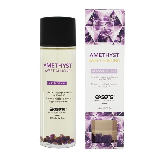 Органическое массажное масло AMETHYST SWEET ALMOND - 100 мл. - Exsens - купить с доставкой в Мытищах