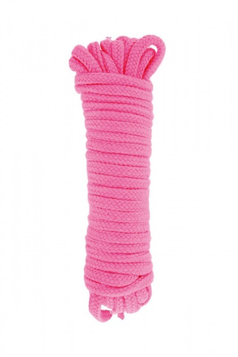 Розовая веревка для связывания Sweet Caress Rope - 10 метров - Sweet Caress - купить с доставкой в Мытищах