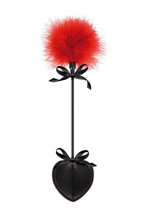 Стек с пуховкой Sweet Caress Feather Whip - 44 см. - Sweet Caress - купить с доставкой в Мытищах