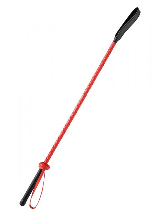 Красно-черный гладкий стек - 71 см. - Fetish Tentation - купить с доставкой в Мытищах