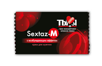 Возбуждающий крем Sextaz-M для мужчин в одноразовой упаковке - 1,5 гр. - Биоритм - купить с доставкой в Мытищах