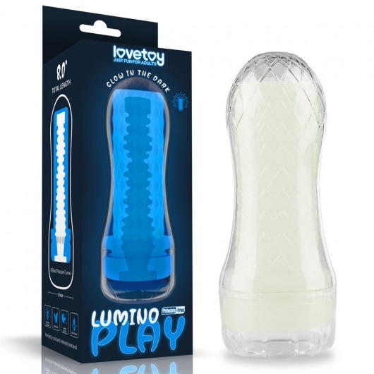 Светящийся в темноте мастурбатор Lumino Play Masturbator Ribbed - Lovetoy - в Мытищах купить с доставкой