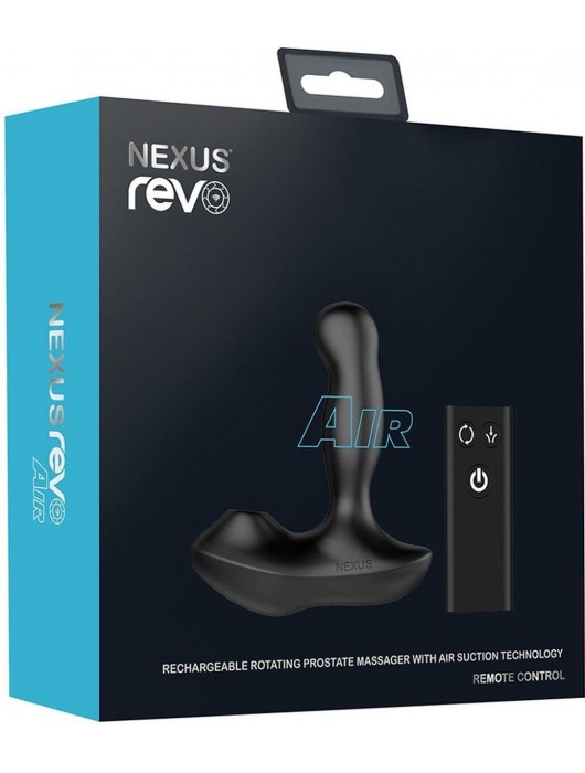 Черный вибратор-ротатор для стимуляции простаты Nexus Revo Air - Nexus Range - в Мытищах купить с доставкой