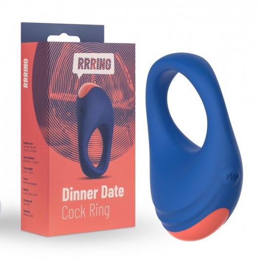 Синее эрекционное кольцо RRRING Dinner Date Cock Ring - FeelzToys - в Мытищах купить с доставкой