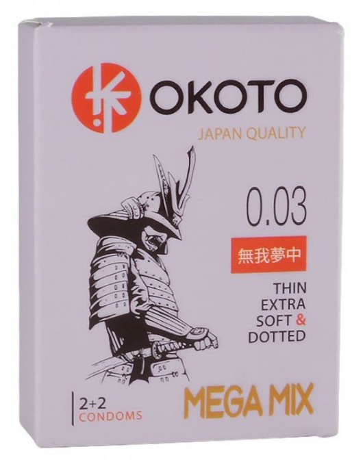 Набор из 4 презервативов OKOTO MegaMIX - Sitabella - купить с доставкой в Мытищах