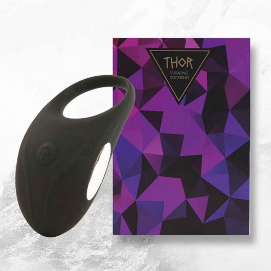 Черное эрекционное виброкольцо Thor Cockring - FeelzToys - в Мытищах купить с доставкой