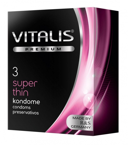 Ультратонкие презервативы VITALIS PREMIUM super thin - 3 шт. - Vitalis - купить с доставкой в Мытищах