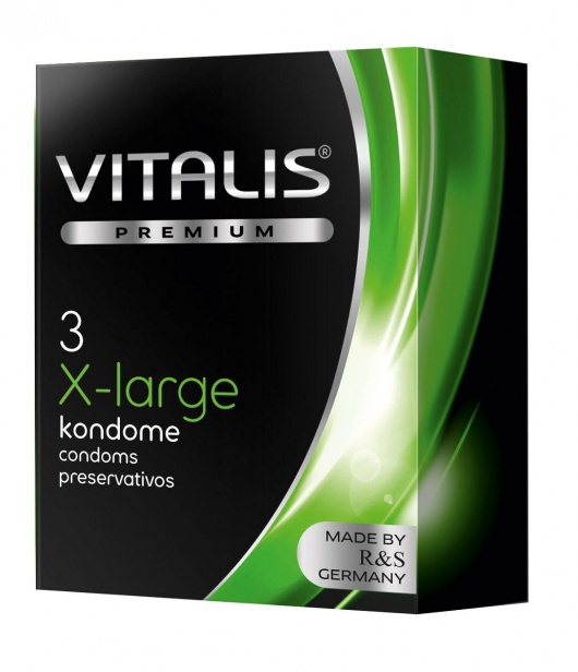 Презервативы увеличенного размера VITALIS PREMIUM x-large - 3 шт. - Vitalis - купить с доставкой в Мытищах