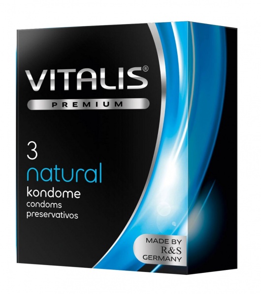 Классические презервативы VITALIS PREMIUM natural - 3 шт. - Vitalis - купить с доставкой в Мытищах