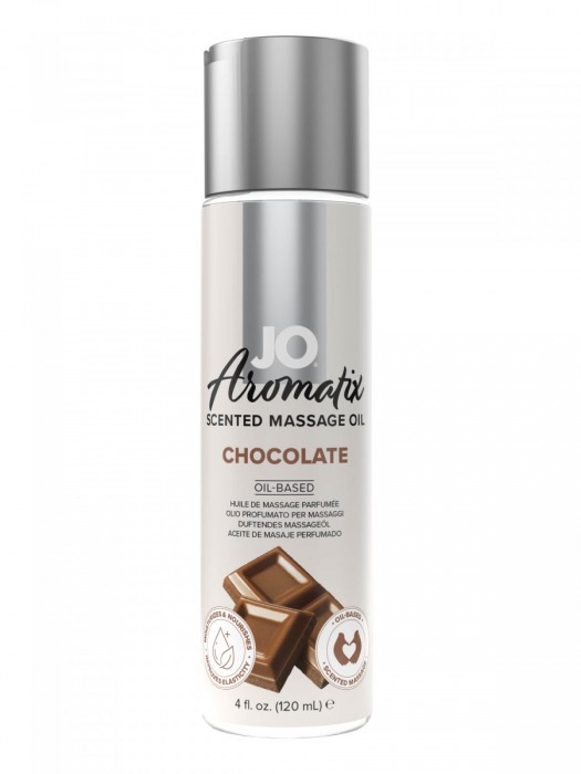Массажное масло JO Aromatix Massage Oil Chocolate с ароматом шоколада - 120 мл. - System JO - купить с доставкой в Мытищах