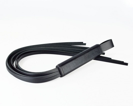 Черная кожаная плеть  Клео  - 60 см. - Sitabella - купить с доставкой в Мытищах