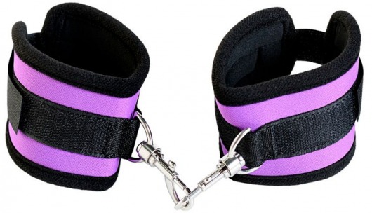 Наручники из неопрена фиолетового цвета - ToyFa - купить с доставкой в Мытищах