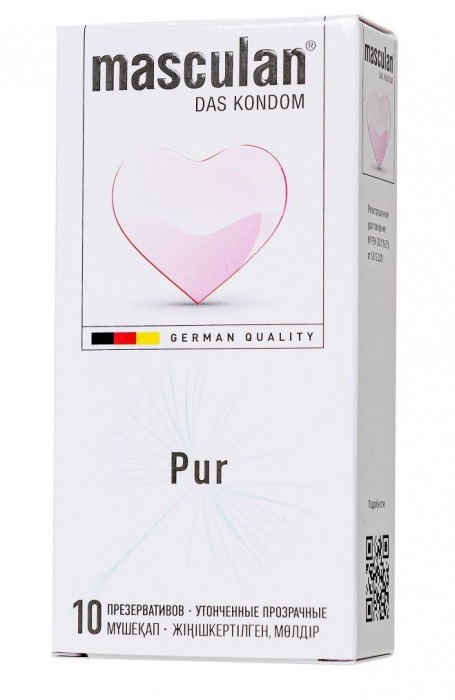 Супертонкие презервативы Masculan Pur - 10 шт. - Masculan - купить с доставкой в Мытищах