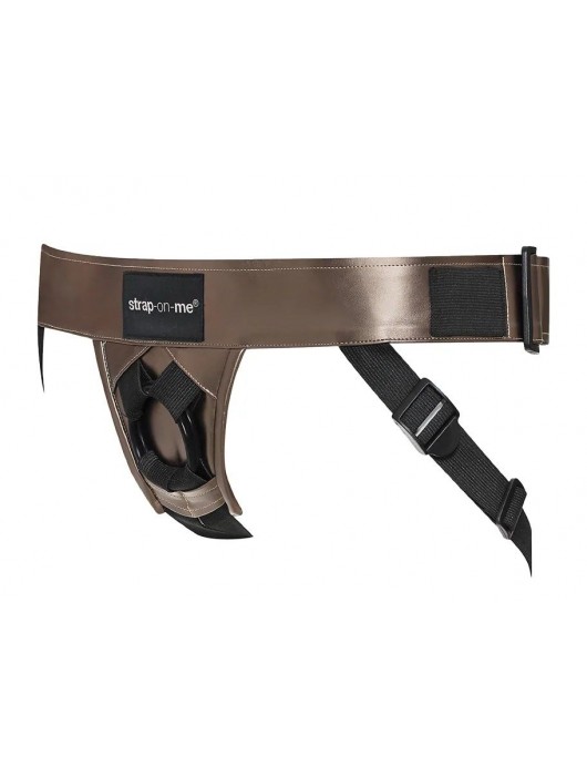 Бронзовый пояс для насадок Curious Harness - Strap-on-me - купить с доставкой в Мытищах