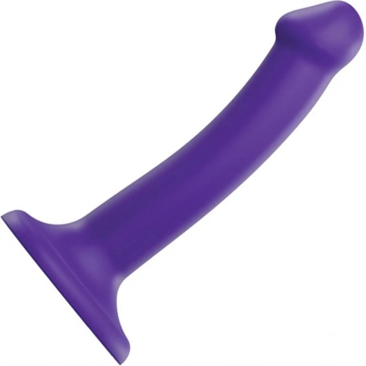 Фиолетовый фаллоимитатор-насадка Strap-On-Me Dildo Dual Density size S - 17 см. - Strap-on-me - купить с доставкой в Мытищах