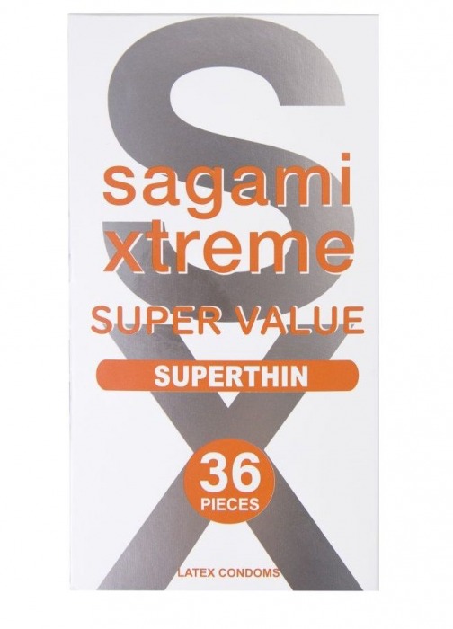 Ультратонкие презервативы Sagami Xtreme Superthin - 36 шт. - Sagami - купить с доставкой в Мытищах