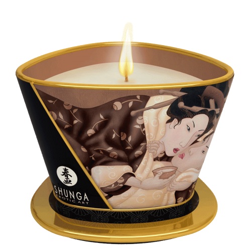 Массажная свеча Intoxicatin Chocolate с ароматом шоколада - 170 мл. - Shunga - купить с доставкой в Мытищах