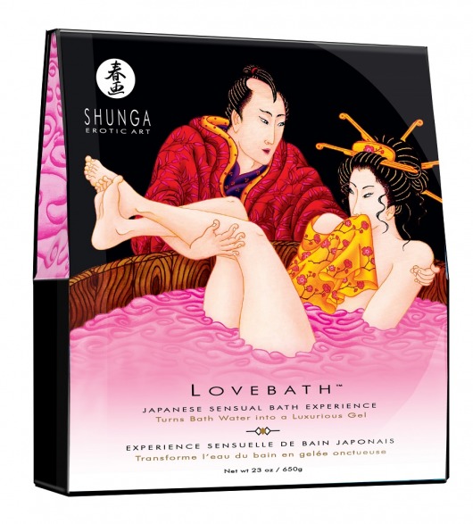 Соль для ванны Lovebath Dragon Fruit, превращающая воду в гель - 650 гр. - Shunga - купить с доставкой в Мытищах
