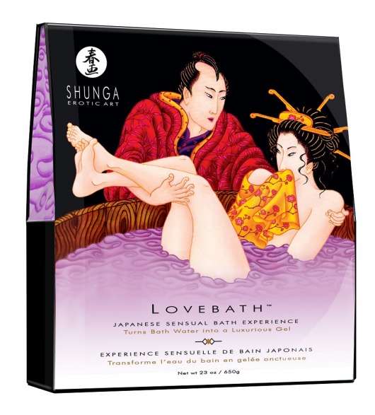 Соль для ванны Lovebath Sensual lotus, превращающая воду в гель - 650 гр. - Shunga - купить с доставкой в Мытищах