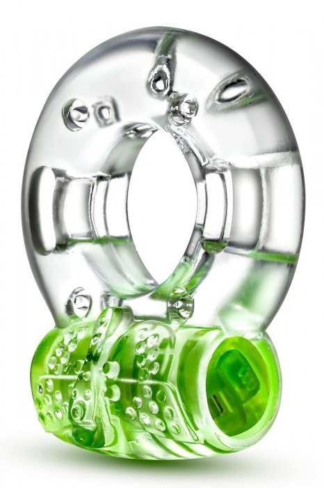 Зеленое эрекционное виброкольцо Arouser Vibrating C-Ring - Blush Novelties - в Мытищах купить с доставкой