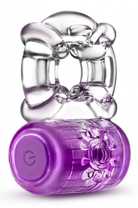 Фиолетовое эрекционное виброкольцо One Night Stand Vibrating C-Ring - Blush Novelties - в Мытищах купить с доставкой