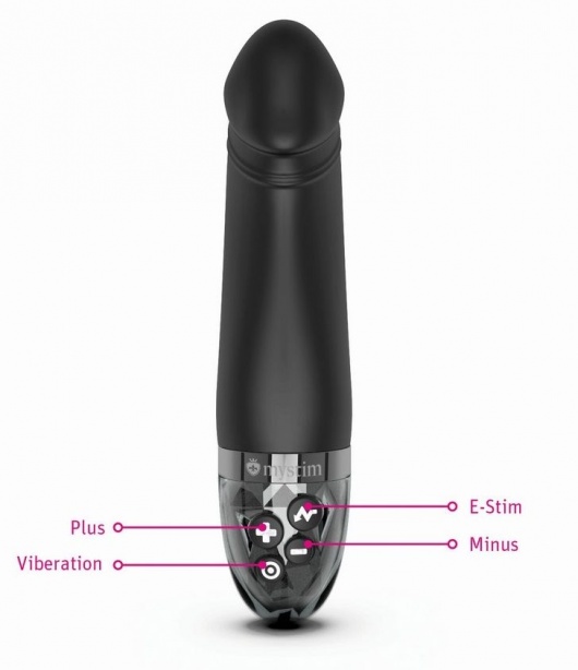 Черный вибратор с электростимуляцией Real Deal Neal - 16,5 см. - MyStim - купить с доставкой в Мытищах