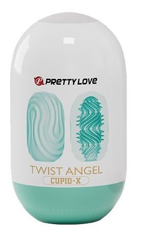 Бирюзовый мастурбатор-яйцо Twist Angel - Baile - в Мытищах купить с доставкой