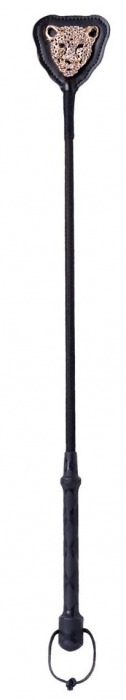 Чёрный стек с фигуркой леопарда на наконечнике - 21 см. - ToyFa - купить с доставкой в Мытищах