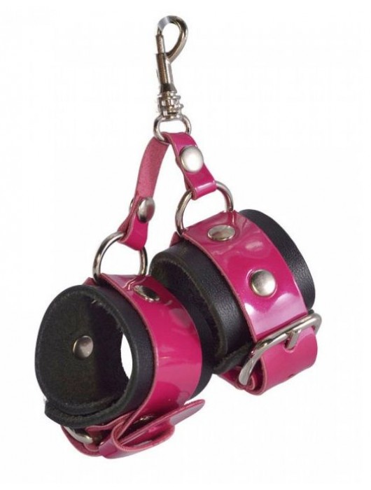 Розово-черный брелок  Наручники - Sitabella - купить с доставкой в Мытищах