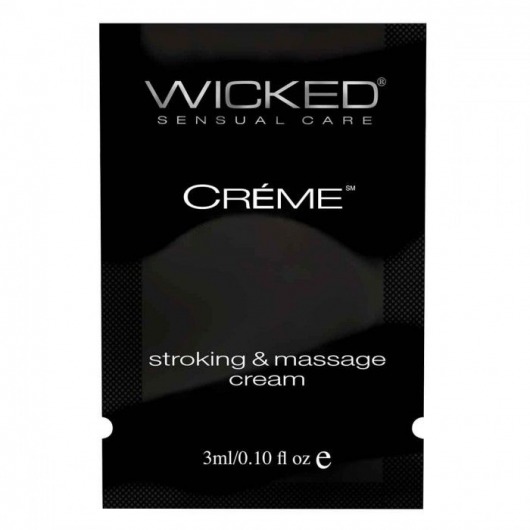 Крем для массажа и мастурбации Wicked Stroking and Massage Creme - 3 мл. - Wicked - купить с доставкой в Мытищах