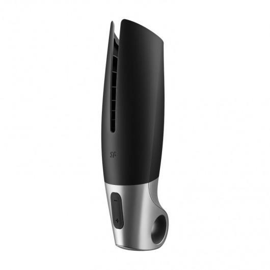 Черный мастурбатор с вибрацией Power Masturbator - Satisfyer - в Мытищах купить с доставкой
