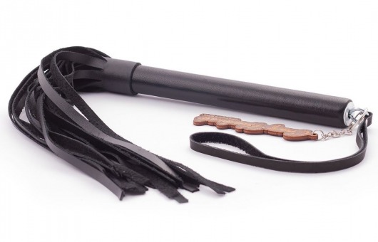 Черная кожаная плеть  Индиго  - 50 см. - Crazy Handmade - купить с доставкой в Мытищах