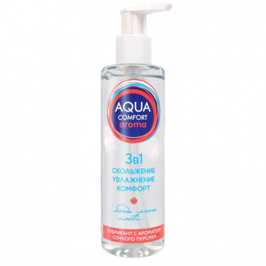 Гель-лубрикант на водной основе Aqua Comfort Aroma с ароматом персика - 195 гр. - Биоритм - купить с доставкой в Мытищах