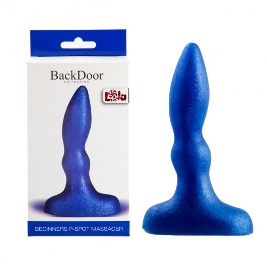 Синий анальный стимулятор Beginners p-spot massager - 11 см. - Lola Games - в Мытищах купить с доставкой