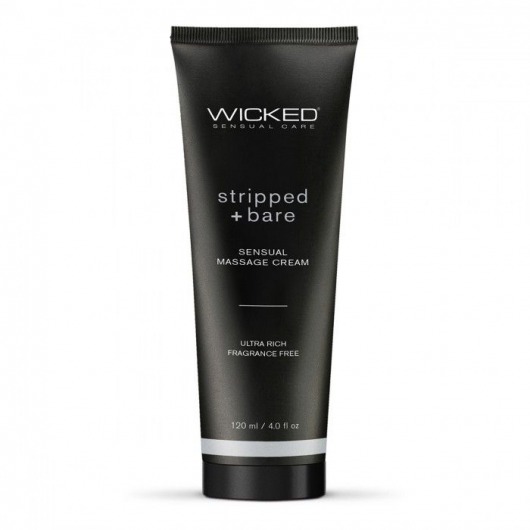 Массажный легкий крем WICKED Stripped plus Bare - 120 мл. - Wicked - купить с доставкой в Мытищах