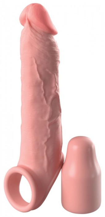 Телесная насадка-удлинитель 2 Inch Silicone X-tension with Strap - 20,3 см. - Pipedream - в Мытищах купить с доставкой