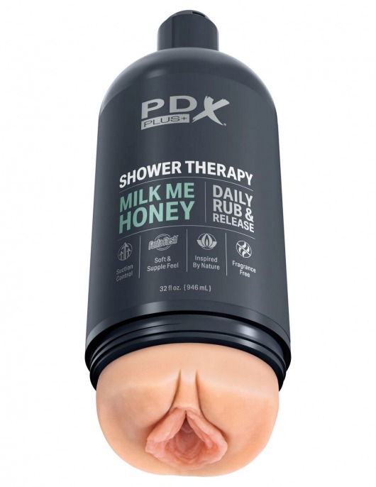 Телесный мастурбатор-вагина Shower Therapy Milk Me Honey - Pipedream - в Мытищах купить с доставкой