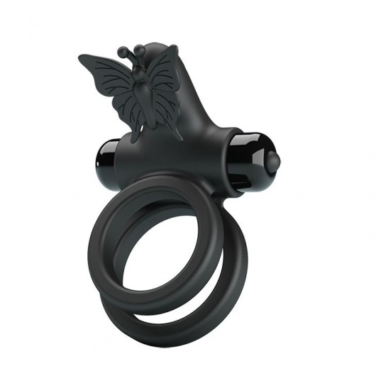 Черное эрекционное виброкольцо Passionate Ring IX - Baile - в Мытищах купить с доставкой