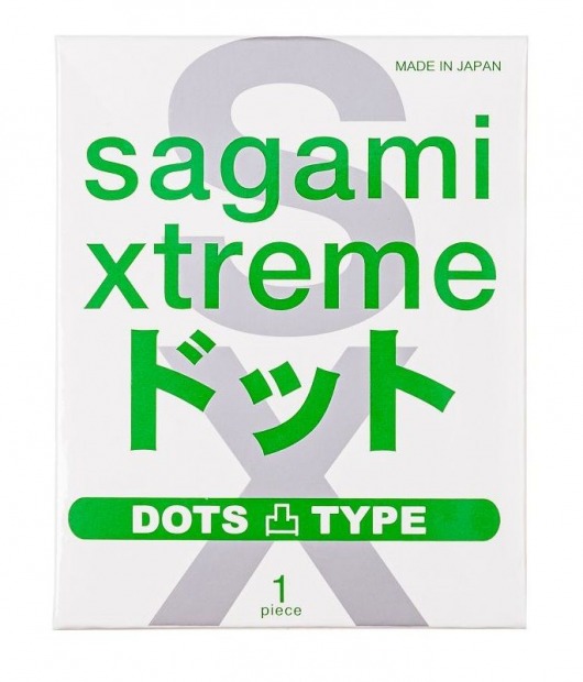 Презерватив Sagami Xtreme Type-E с точками - 1 шт. - Sagami - купить с доставкой в Мытищах