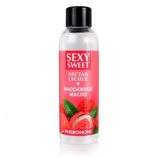 Массажное масло Sexy Sweet Nectar Lychee с феромонами и ароматом личи - 75 мл. - Биоритм - купить с доставкой в Мытищах