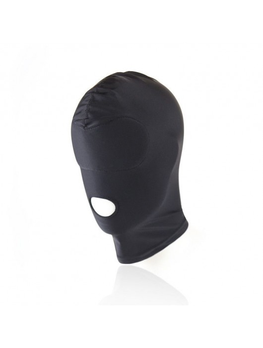 Черный текстильный шлем с прорезью для рта - Notabu - купить с доставкой в Мытищах