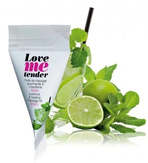 Съедобное согревающее массажное масло Love Me Tender Mojito с ароматом мохито - 10 мл. - Love to Love - купить с доставкой в Мытищах