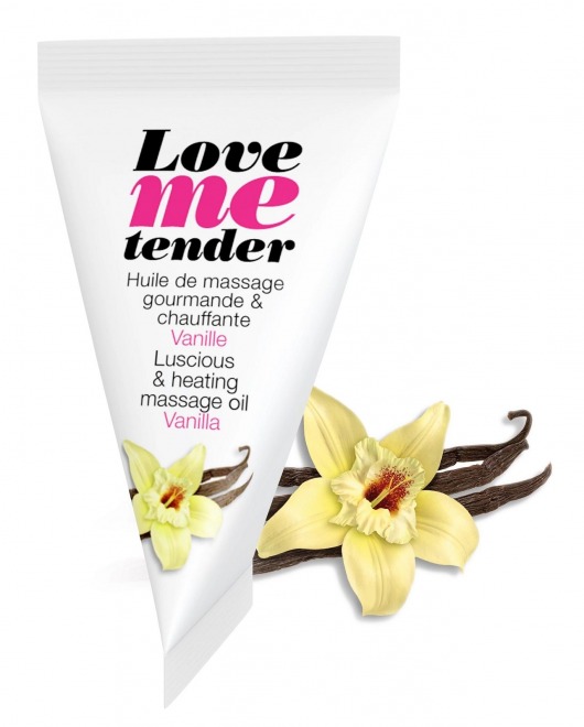 Съедобное согревающее массажное масло Love Me Tender Vanilla с ароматом ванили - 10 мл. - Love to Love - купить с доставкой в Мытищах
