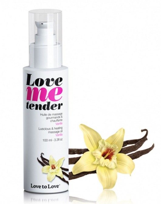 Съедобное согревающее массажное масло Love Me Tender Vanilla с ароматом ванили - 100 мл. - Love to Love - купить с доставкой в Мытищах
