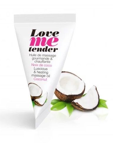 Съедобное согревающее массажное масло Love Me Tender Cocos с ароматом кокоса - 10 мл. - Love to Love - купить с доставкой в Мытищах