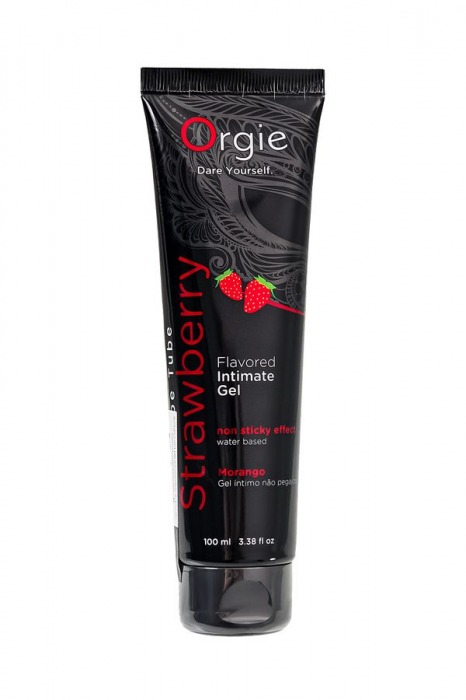 Интимный гель на водной основе Lube Tube Strawberry с клубничным вкусом - 100 мл. - ORGIE - купить с доставкой в Мытищах