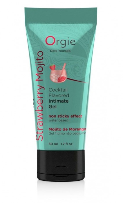 Съедобный интимный гель Orgie Lube Tube Cocktail Strawberry Mojito - 50 мл. - ORGIE - купить с доставкой в Мытищах